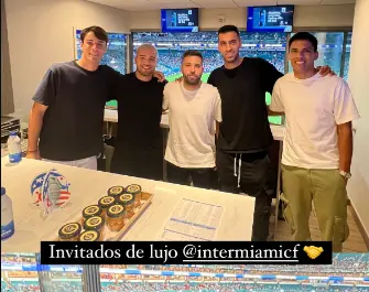 Los jugadores del Inter Miami en el estadio