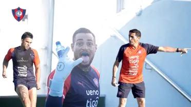 Cerro Porteño entrenando en Málaga