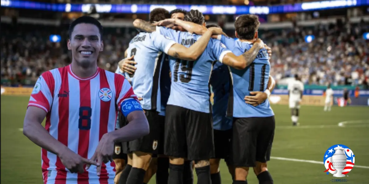 Diego Gómez con la selección paraguaya y el festejo de Uruguay