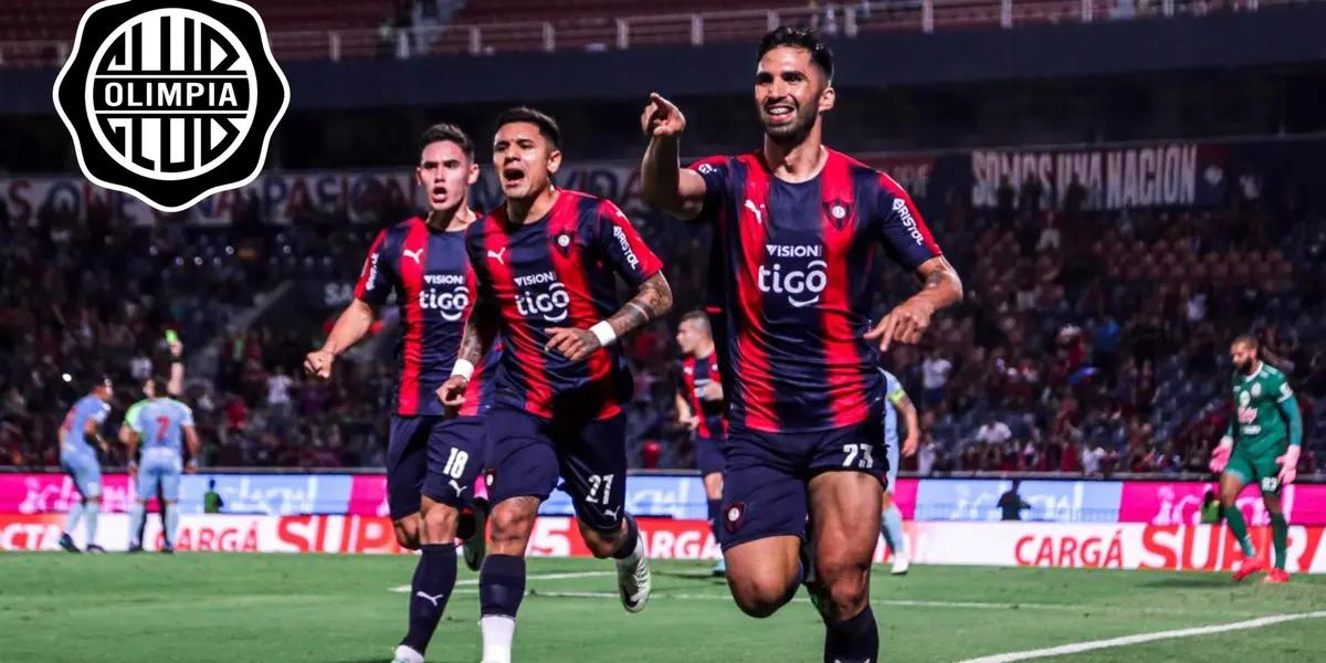 Jugadores de Cerro Porteño celebrando un gol