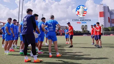 La selección de Paraguay en el entrenamiento en Houston