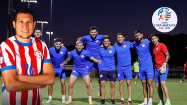 Parte de los jugadores de la selección paraguaya