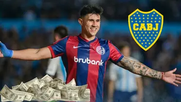 Adam Bareiro con la camiseta de San Lorenzo