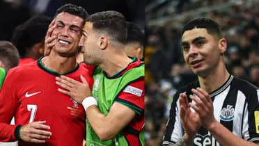 Cristiano Ronaldo y Miguel Almirón