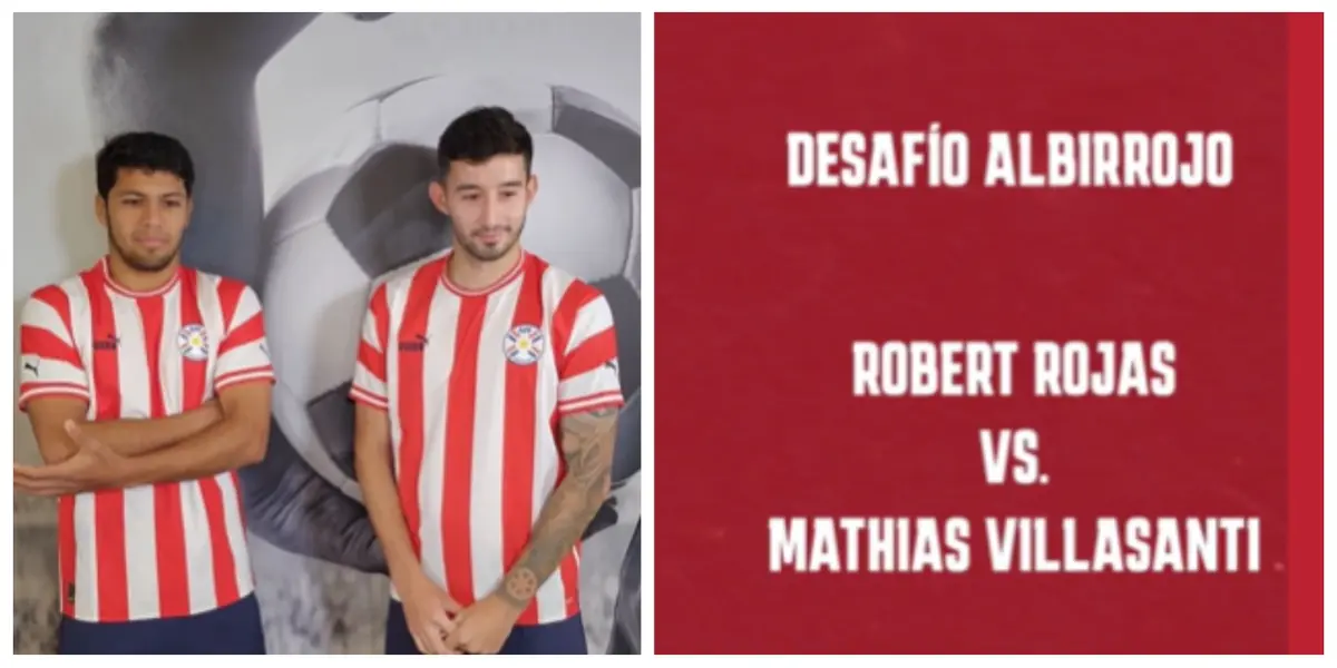 Mathías Villasanti y Robert Rojas protagonizaron un video sobre conocimientos del fútbol.