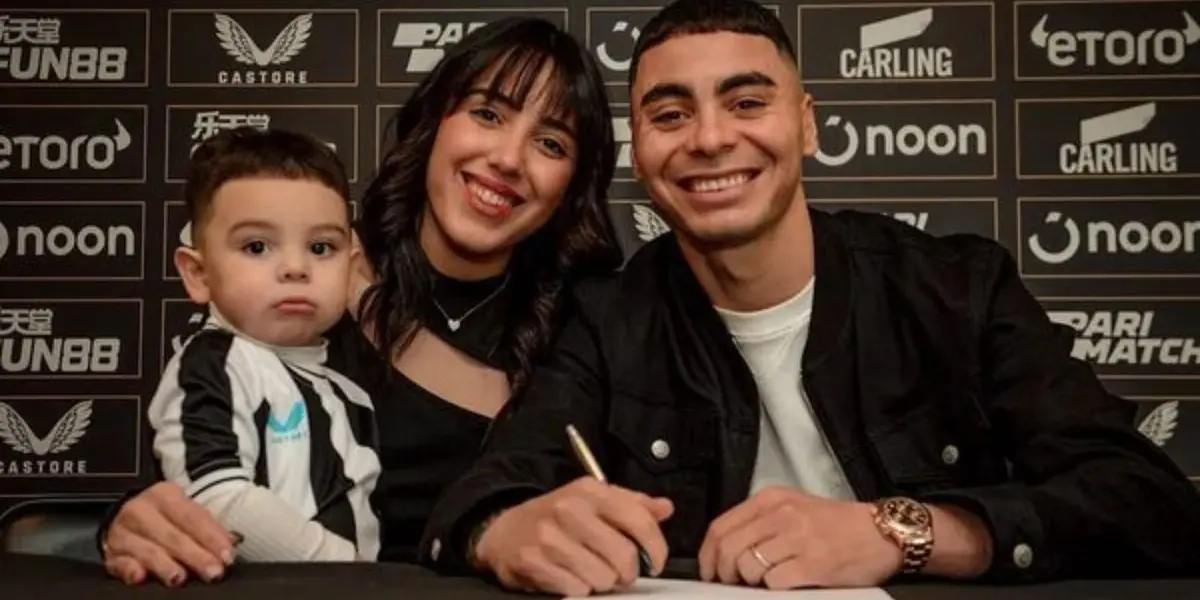 Miguel Almirón y su familia aprovecharon su estadía para festejar el cumpleaños de Francesco.